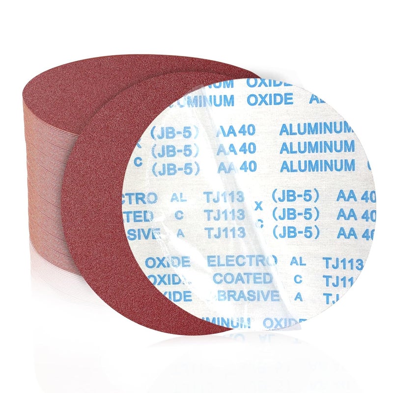 SenmaiTools 18 PCS 8" PSA Sanding Discs - 3 Each of 40 80 120 180 240 320 Grit - 8 Inch Self Adhesive Stickyback Sandpaper Discs for 8inch Sander, Sand Automotive Car Paint, Woodworking Wood, Metal - Image 1